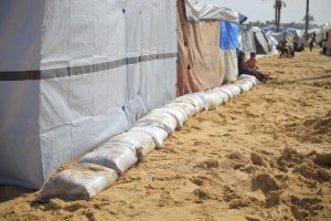 جمعية تطوير بيت لاهيا والمنظمة الدولية للهجرة تُحسّنان البنية التحتية لأربعة مخيمات في دير البلح