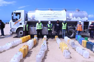 وفد من (OCHA) و (oPt HF) يُنفذ زيارة متابعة وتدقيق لمشاريع جمعية تطوير بيت لاهيا