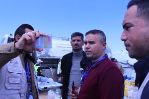 وفد من (OCHA) و (oPt HF) يُنفذ زيارة متابعة وتدقيق لمشاريع جمعية تطوير بيت لاهيا