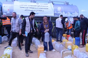 وفد من (OCHA) و (oPt HF) يُنفذ زيارة متابعة وتدقيق لمشاريع جمعية تطوير بيت لاهيا