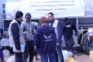 وفد من (OCHA) و (oPt HF) يُنفذ زيارة متابعة وتدقيق لمشاريع جمعية تطوير بيت لاهيا