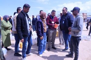 وفد من (OCHA) و (oPt HF) يُنفذ زيارة متابعة وتدقيق لمشاريع جمعية تطوير بيت لاهيا