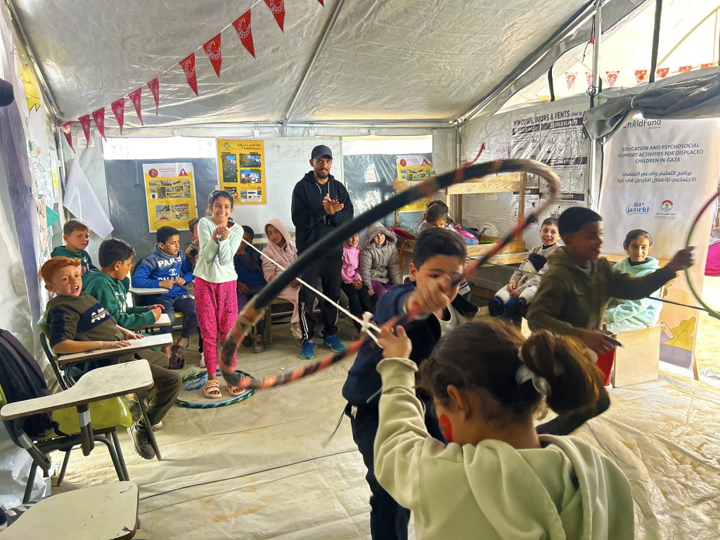 Recreational activities for students, Supported by (We World)