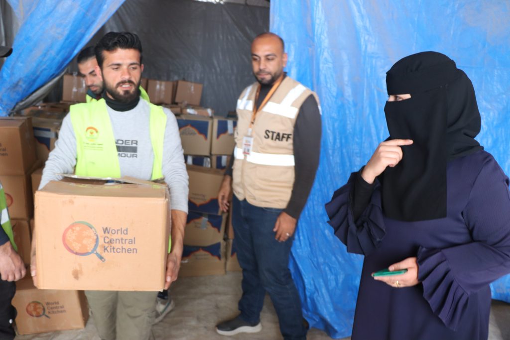 Emergency Food Parcel Distribution, Supported by (WCK)
