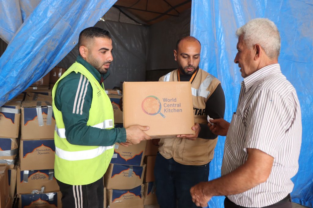 Emergency Food Parcel Distribution, Supported by (WCK)