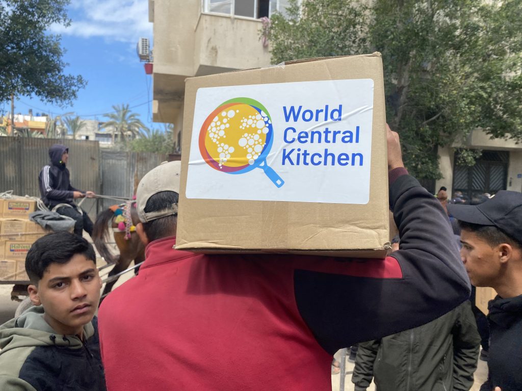 Emergency Food Parcel Distribution, Supported by (WCK)