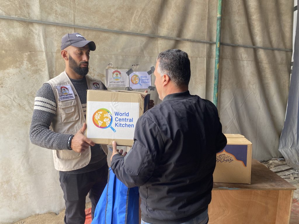 Emergency Food Parcel Distribution, Supported by (WCK)
