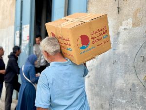 توزيع المساعدات القطرية في شمال غزة بالشراكة مع مؤسسة (MECA)