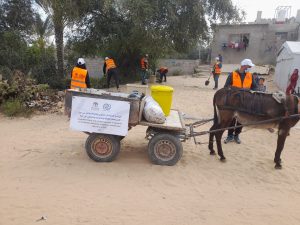 تعزيز البيئة الصحية وإدارة مواقع الإيواء بالشراكة مع (IOM)