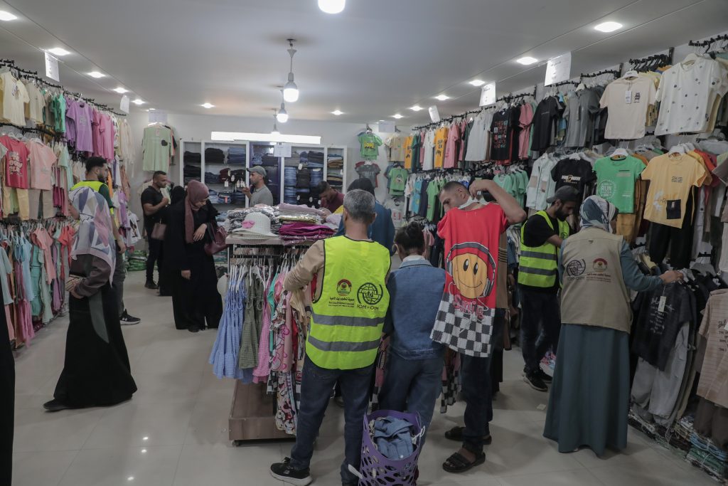 Distribution of clothing vouchers to 1,083 households in northern and southern Gaza Strip, in partnership with (IOM)