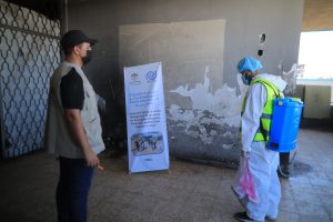 جهود مستمرة لمكافحة نواقل الأمراض والقوارض في مراكز الإيواء بالشراكة مع (IOM)