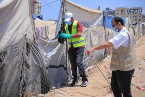 جهود مستمرة لمكافحة نواقل الأمراض والقوارض في مراكز الإيواء بالشراكة مع (IOM)