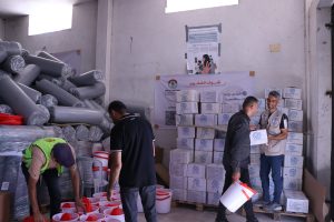 توزيع طرود أدوات المطبخ على الأسر المتضررة في شمال وجنوب غزة بالشراكة مع (IOM)