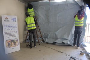 مشروع ترميم 300 منزل للعائلات المتضررة في مناطق شمال غزة بالشراكة مع (IOM)